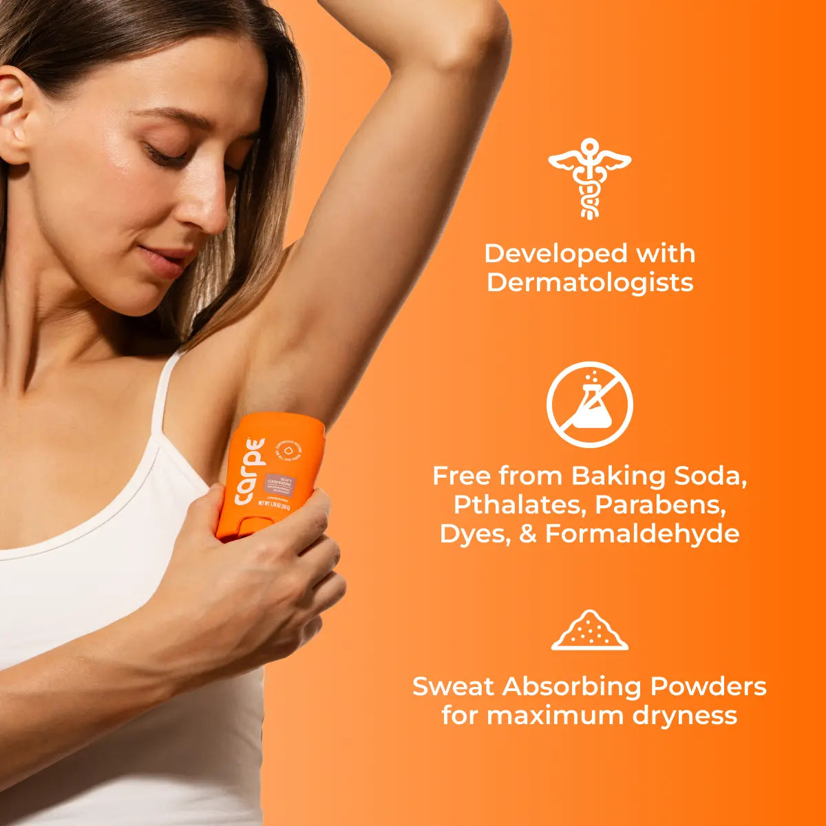 Carpe Antiperspirant Deodorant - Clinically Tested 100-Hour Sweat & Odor Control - Quick-Drying, Non-Greasy Deodorant for Men & Women - No Baking Soda or Parabens